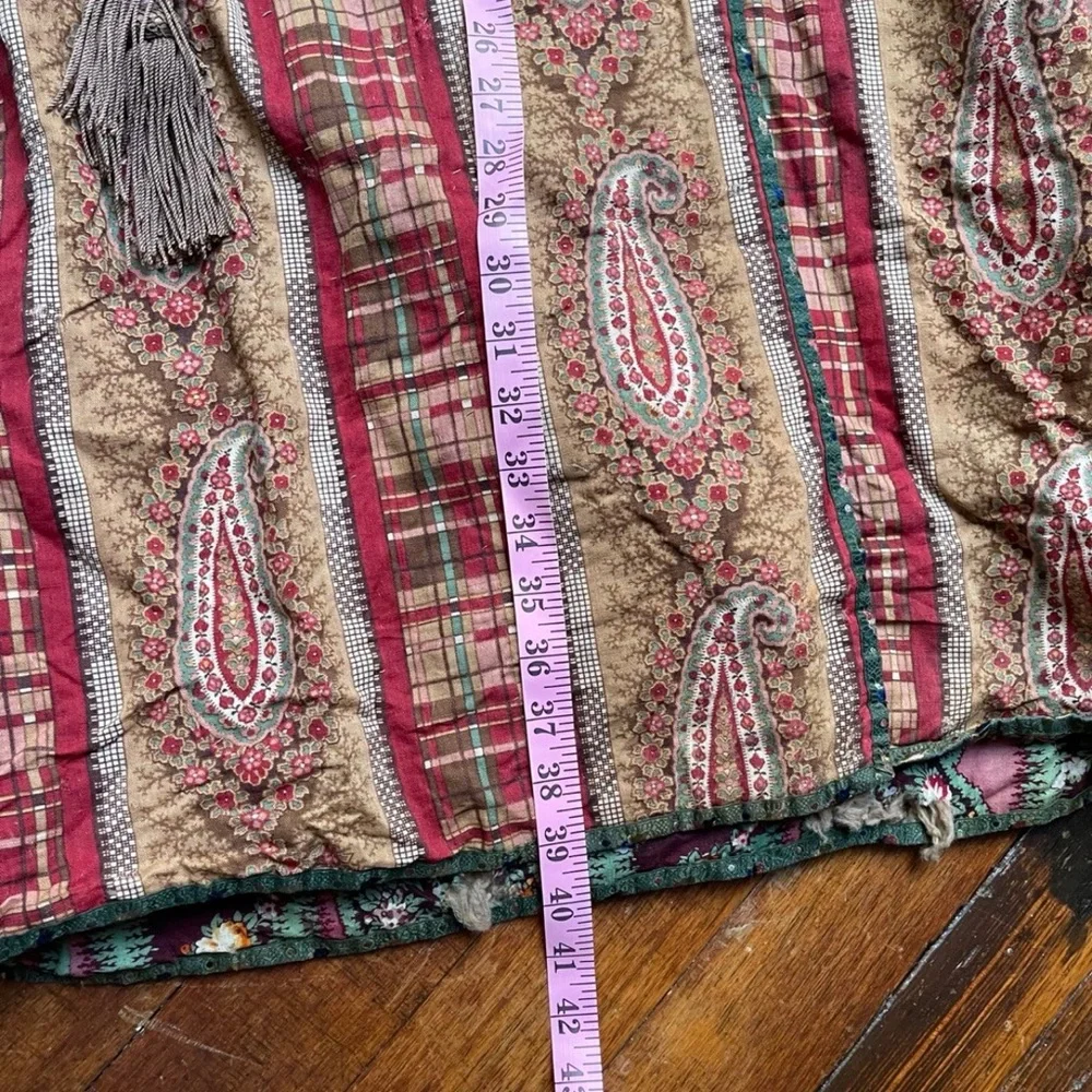 Vintage 1970s Quilted Robe Bohemian Patchwork - Picture 12 of 12